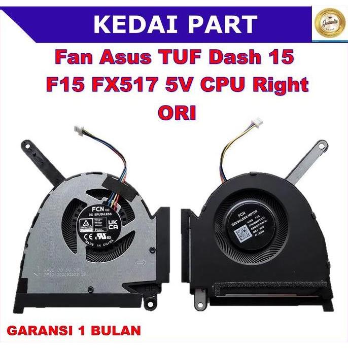 DV397 >> Kipas Fan Asus TUF Dash 15 F15 FX517 FX517Z FX517ZC FX517ZE FX517ZM FX517ZR RTX3050 RTX3060