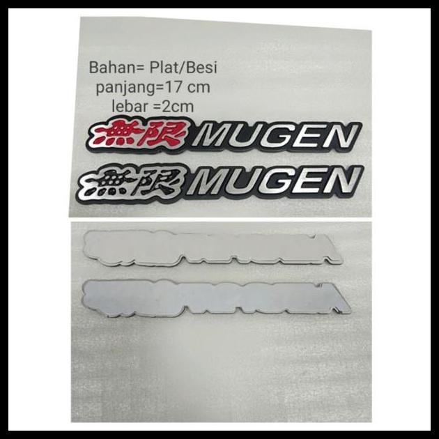 BEST DEAL EMBLEM STIKER MOBIL HONDA MUGEN PLAT BESI MERAH HITAM BRV HRV JAZZ MOBILIO BRIO CRV TEMPEL