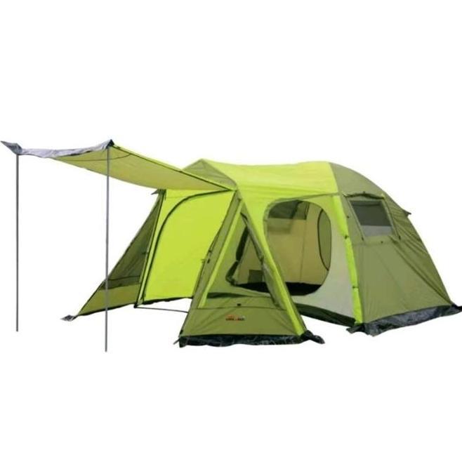 Tenda Camping Kemping Gunung Keluarga Dome 5 Orang 2 Pintu Bahan Polyester Ripstop Elite Lwy Outdoor