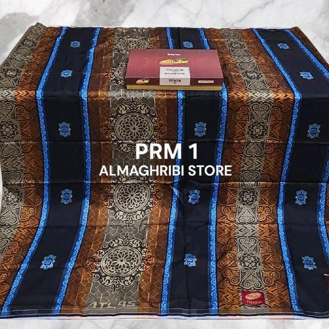 sarung atlas premium songket timbul jacguard motif terbaru Dewasa Hitam