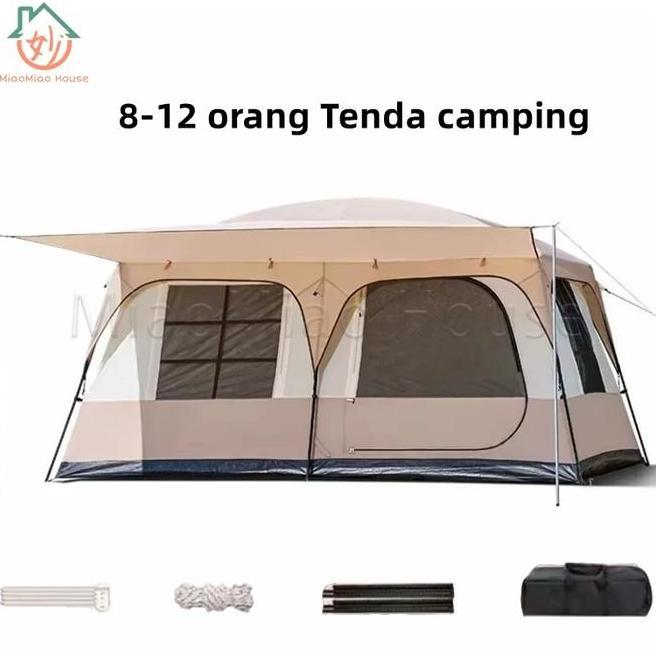 Tenda Camping 812 Orang Portable Wateroof Camping Tent Lipat Wateroof Anti Air Outdoor Tenda Gunung 