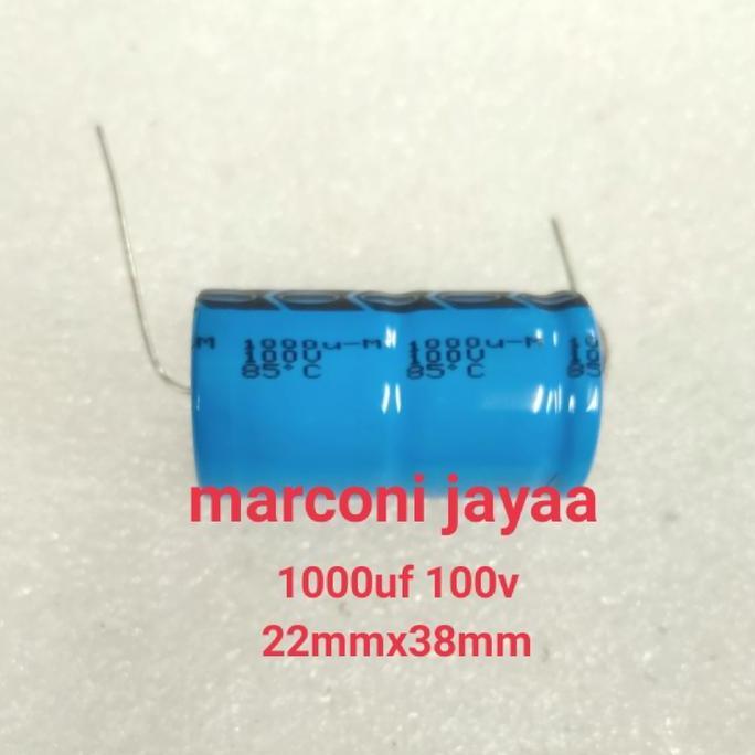 kapasitor axial 1000uf 100v biru RESTOCK