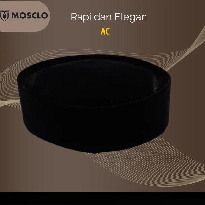 Songkok MOSCLO SUNAN KUDUS Kopiah Nusantara Peci Hitam Ketu Beludru LA