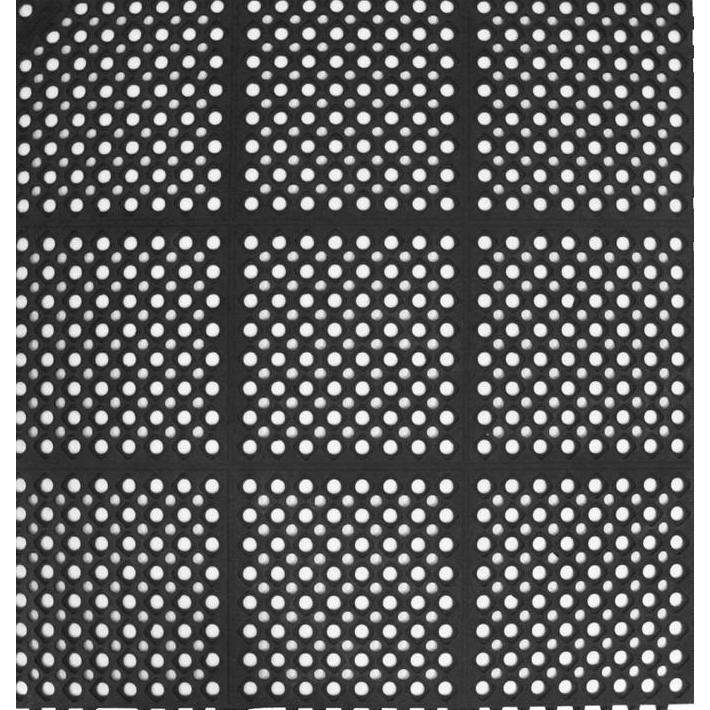 Rubber Drainage Mat / Karpet Karet Drainase [Black] "Hercules