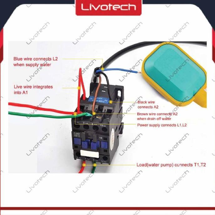 Float Switch Sensor Pelampung Pompa Air Celup 2 meter Fluid Level Otomatis Toren