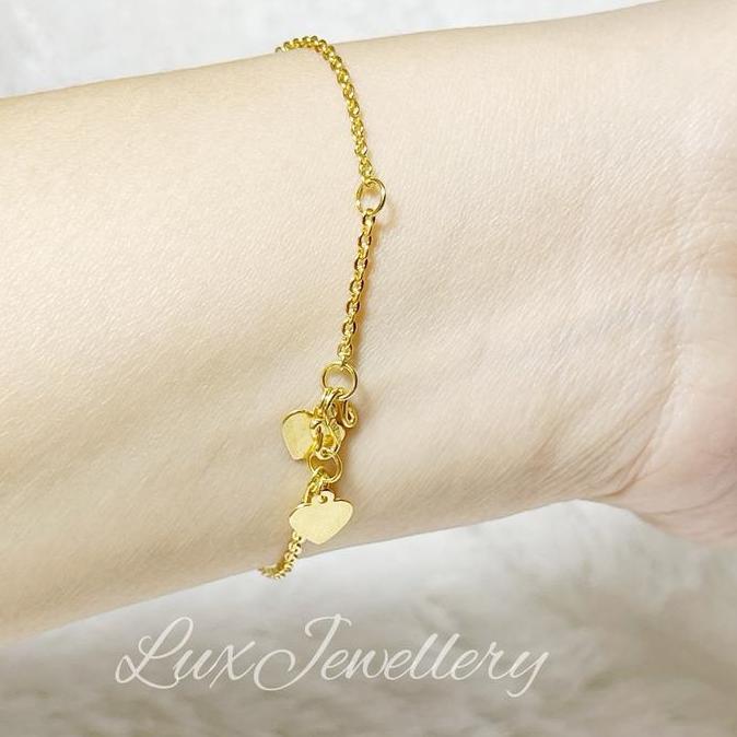 Gelang wanita nori flower black rantai medan 2 gram