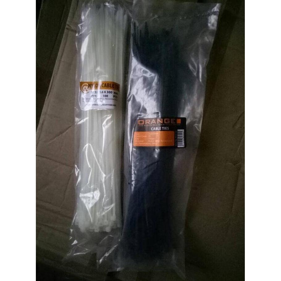 Bukubuku- Kabel Ties 30Cm Hitam / Putih