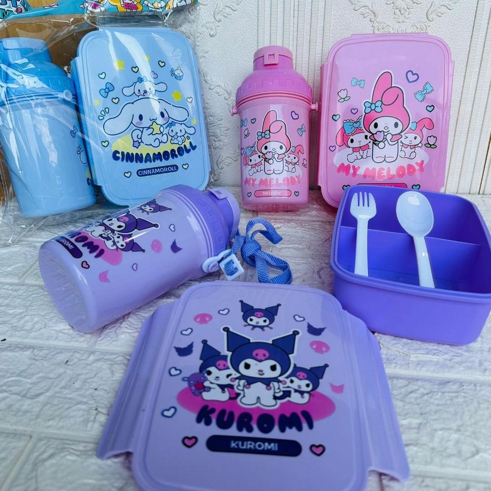 Set Tempat Makan + Botol Minum / Set Tempat Makan Anak/ Tempat Makan dan Botol Anak SANRIO