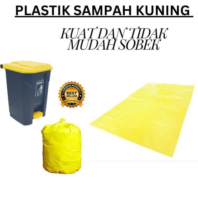 Kirimyaa- Plastik Sampah Kuning 60X100 - Plastik Medis - Kantong Sampah Medis, Kantong Kuning