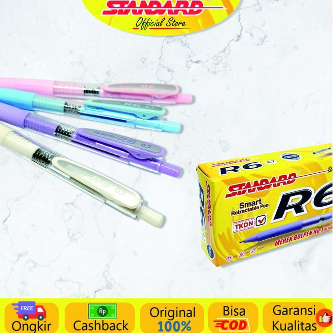 Zxyg- Standard - Pulpen R6 ( Alat Tulis / Pen / Ballpoint / Pena )