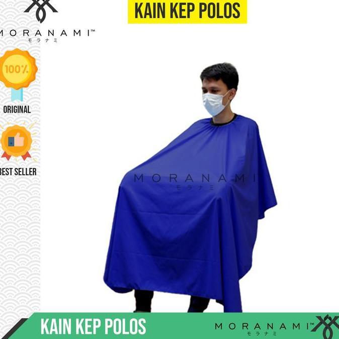 Studix- Kain Kep Kip Cukur Rambut Kain Pangkas Rambut Motif Warna Polos Biru