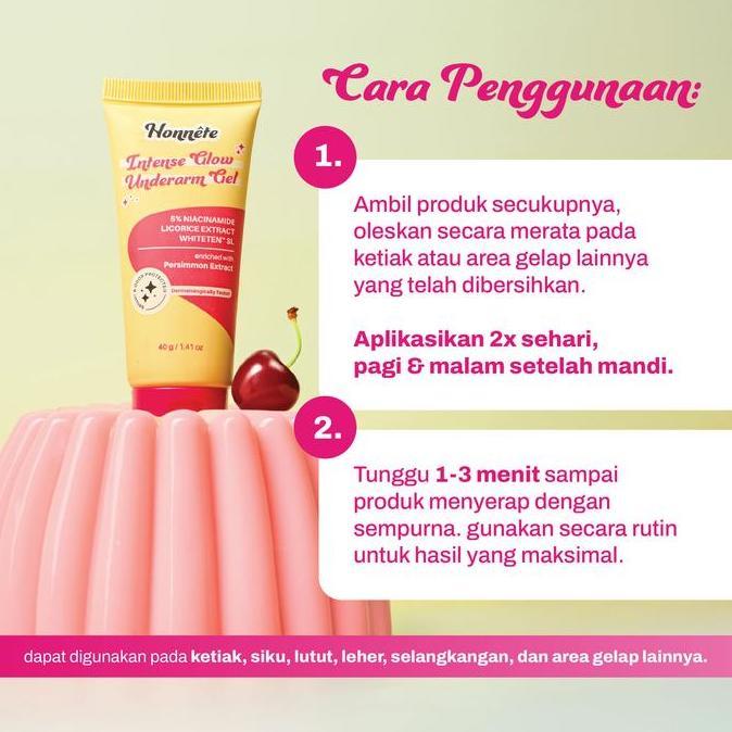 Bytxc- [Exclusive Live] Honnete Intense Glow Underarm Gel Mencerahkan Ketiak & Area Gelap 5% Niacina
