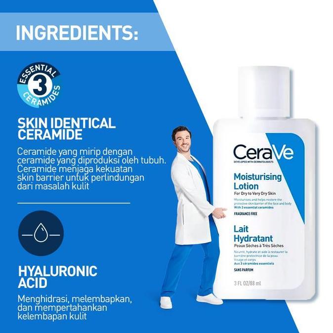 Bytxc- Cerave Daily Moisturizing Lotion 88Ml Free Foaming Cleanser 1.5Ml