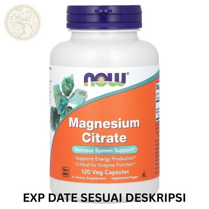 Lansungkirim- Now Magnesium Citrate Isi 120 240 Veg Caps