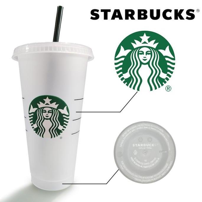 Reusable Tumbler Starbucks Coffee Original Cup Venti 24oz+Sedotan