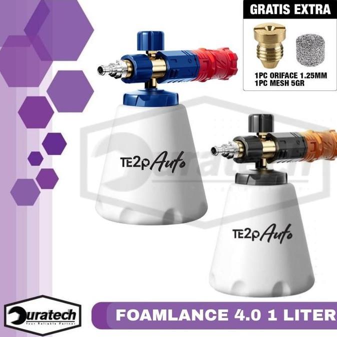 Te2p Auto  Snow Foam Lance 4.0 FREE MESH 5GR Dan ORIFICE 1.25 - Tabung Salju Tembakan Gun Mesin Jet 