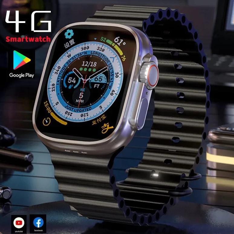 bestpromo [4g sim card] lds smartwatch s9 ultra 4g & 5g | ram 4 / 64gb | sim card | bisa nonton yout