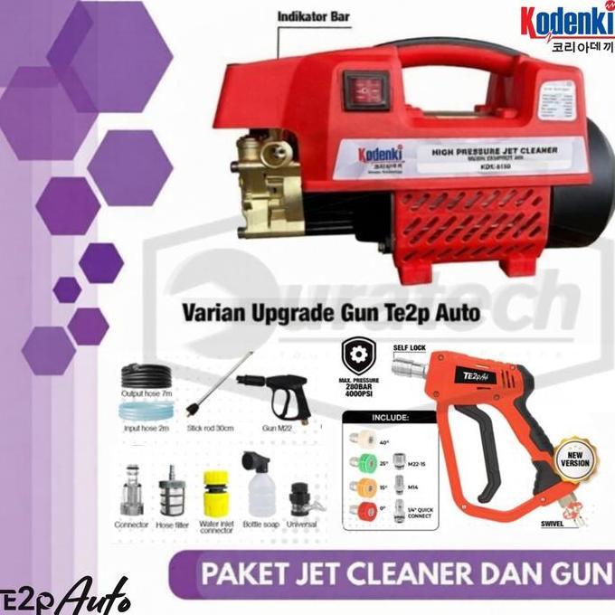 Kodenki Jet Cleaner Mesin Pencuci Steam Wasser Pressure Tekanan Tinggi KD-8100 Alat Cuci Kendaraan B