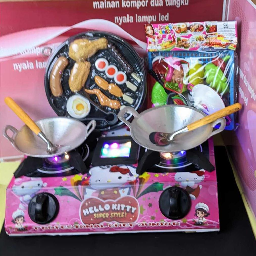 value pack mainan kompor jumbo 2 tungku lampu/ mainan anak kompor 2 tungku lampu 3 mode kedip