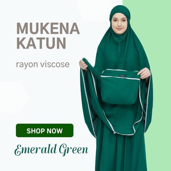 Mukena Dewasa Katun Rayon Viscose Polos Seas