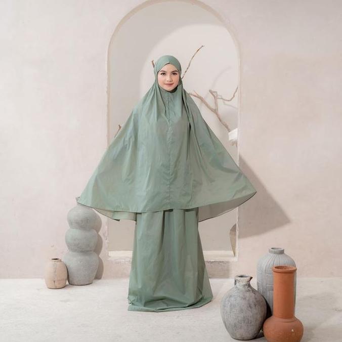 Mukena Traveling Mini Alif Modern Wear Lichen ( MKN-020 )