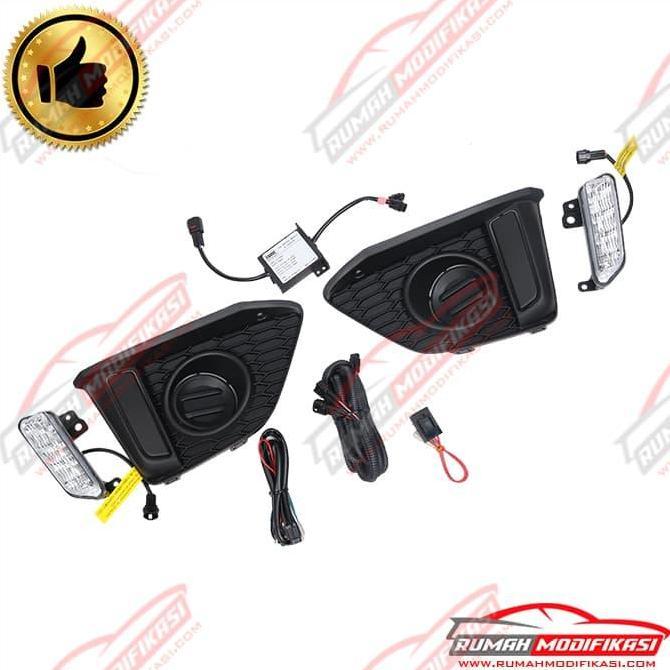 DRL - HONDA JAZZ GK 2014-2016 - LED - ESUSE - COVER FOG LAMP Termurah