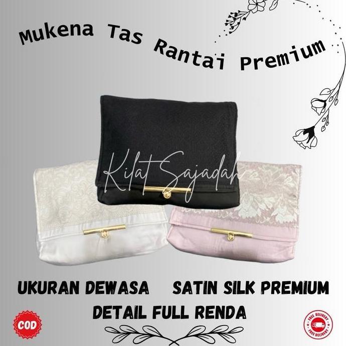 Mukena Dewasa Satin Silk Tas Rantai Premium - Model Terbaru - Mukenah, Muslim