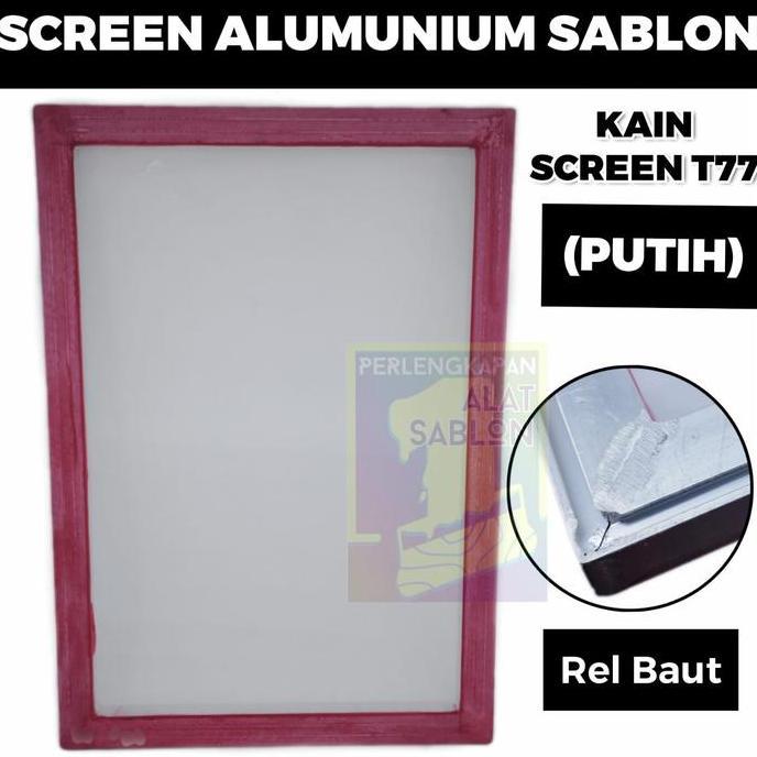 ready FRAME BINGKAI SCREEN SABLON ALUMUNIUM UD 40X60 KAIN T77 PROFIL REL