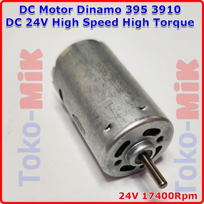 DC Motor Dinamo 395 3910 DC 24V Kecepatan Tinggi Torsi Besar High Speed High Torque