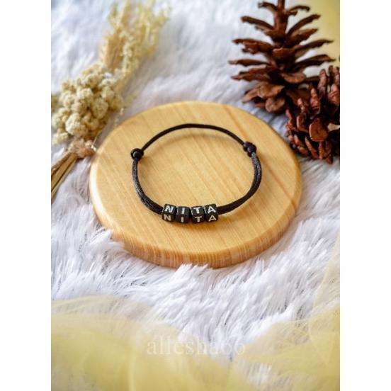 favorit gelang nama kamu pembelian 10 free 1gelang inisial/polos/gelang nama/gelang request nama/gel