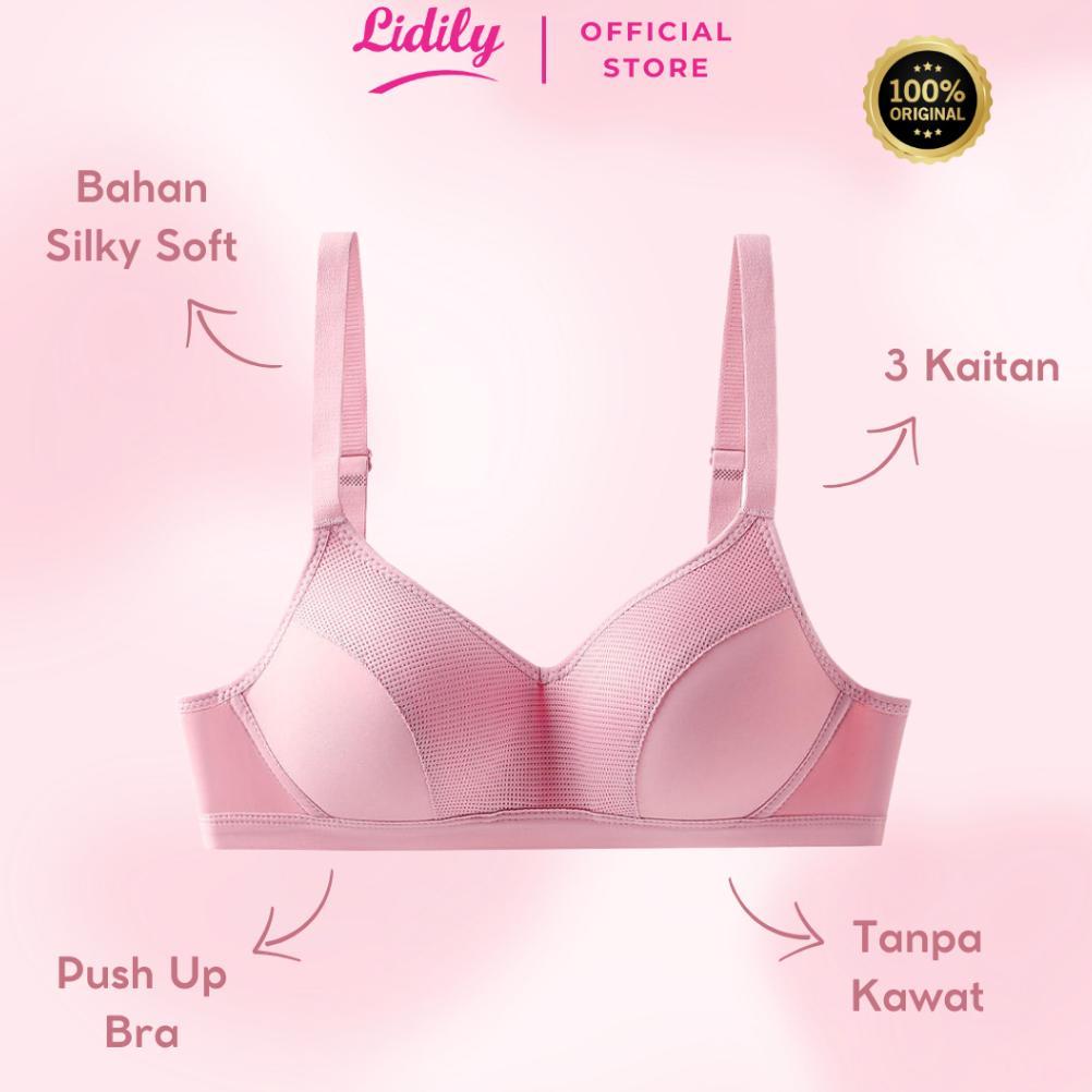 LIDILY - BH Seamless 3 Kait Push Up Bra Busa Tanpa Kawat Silky Soft RN718