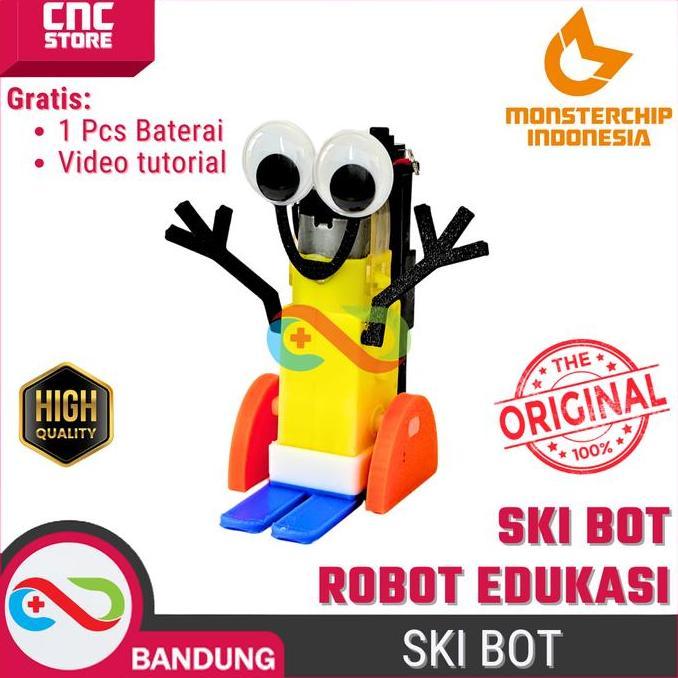 VATERCOM Ski Bot Mainan Edukasi Anak Kit DIY Robotika STEM + Gratis Baterai & Video Tutorial | Monst