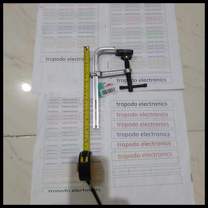 TERBARU CATOK CLAMP F STEEL WIPRO PANJANG 16 CM 