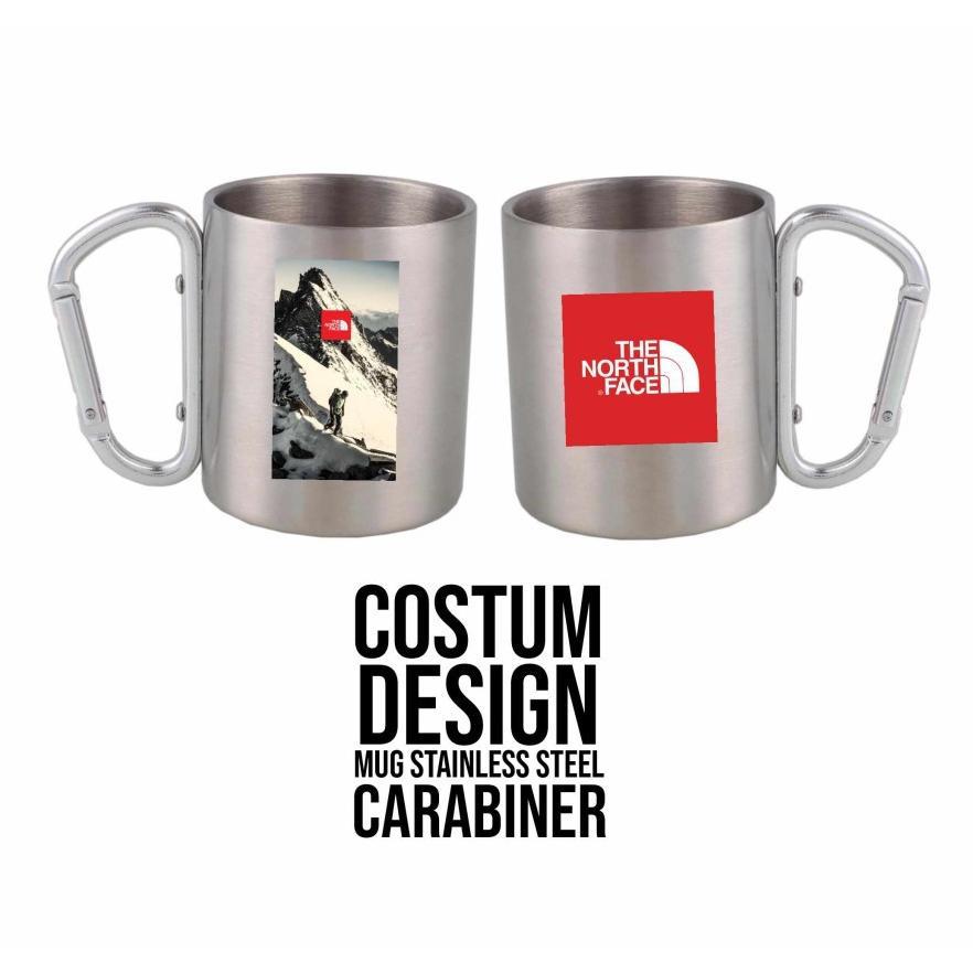 CUSTOM MUG STAINLESS CARABINER + TUTUP