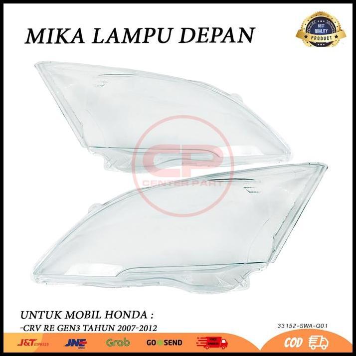 TERBARU COVER MIKA KACA LAMPU DEPAN HEAD LAMP MOBIL HONDA CRV RE GEN3 2007 2008 2009 2010 2011 2012 
