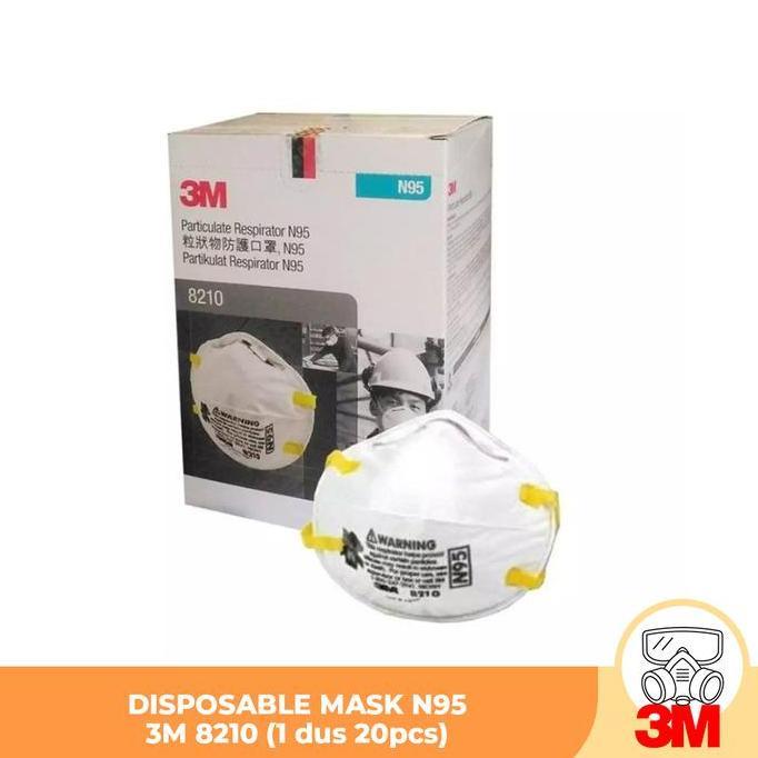 Masker N95 3M 8210 Disposable mask N95 Masker Isi 20 Pcs