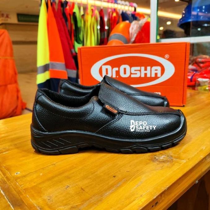 Sepatu Safety Ujung Besi Dr. Osha 3132 Hitam | Sepatu Safety Pria Dr. Osha