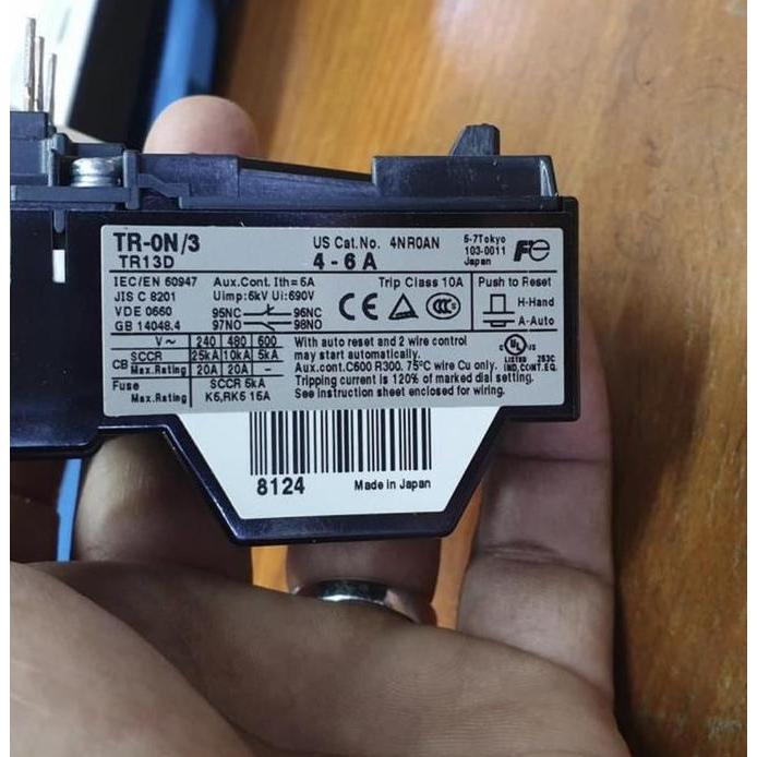 Thermal Overload Fuji Relay Overload TR-0N/3 Fuji Electric