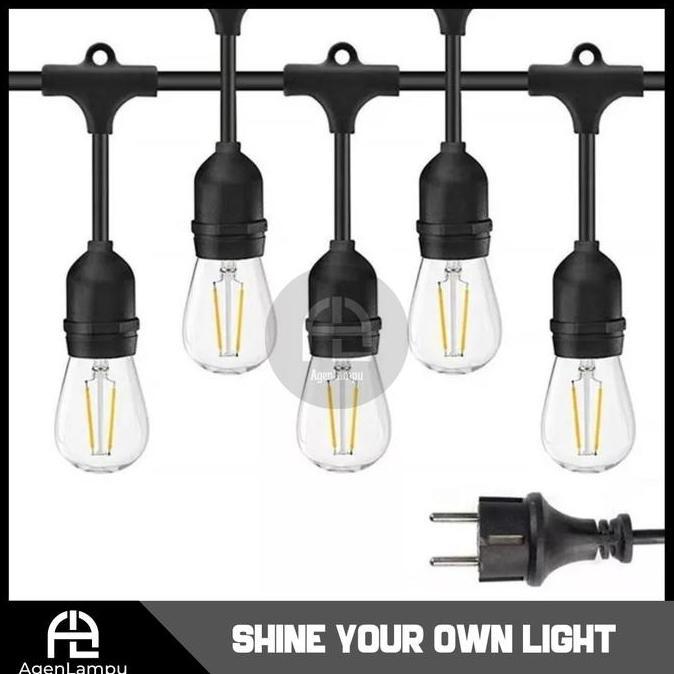 KABEL FITTING GANTUNG/LAMPU CAFE DEKORASI/KABEL LAMPU KAFE OUTDOOR