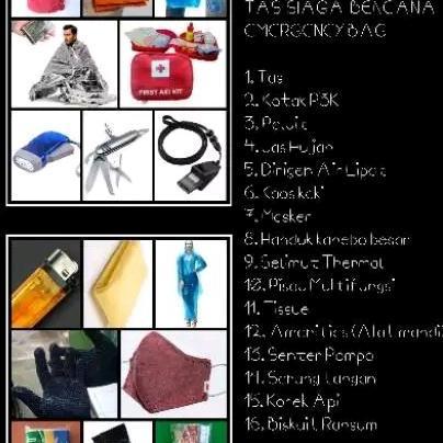 Tas Siaga Bencana EMERGENCY BAG / Survival Kit First Aid Kit P3K / Outdoor