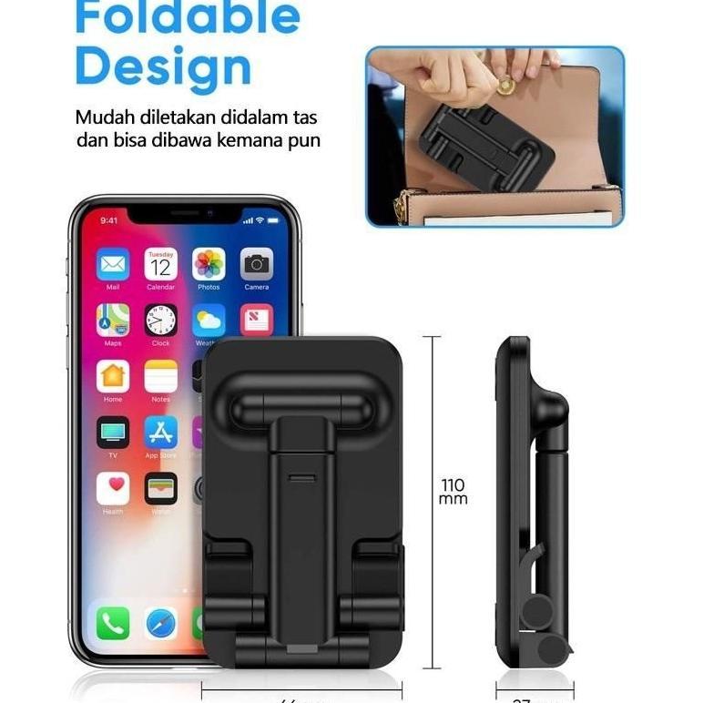 DY FOLDABLE PHONE HOLDER STAND HP DIMEJA FOLDING DESKTOP HOLDER PENYANGGA terbaik