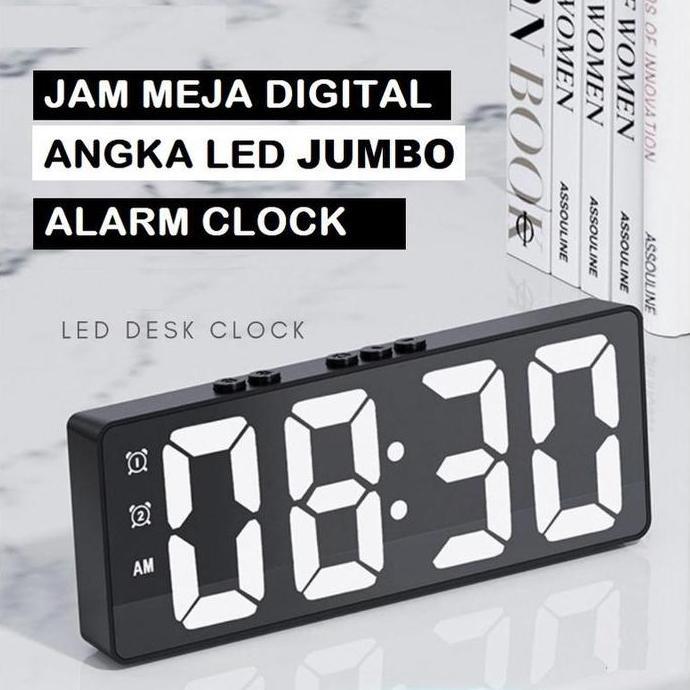 Murah, Jam Kerja Panjang Jam Dinding Digital LED Jam Meja LED Jam Meja Digital LED Jam Alarm Meja LE