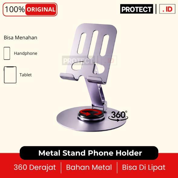 DY Metal Phone Holder hp meja Portabel Dekstop Stand Holder Hp besi rotasi 360 derjat Tablet Stand D