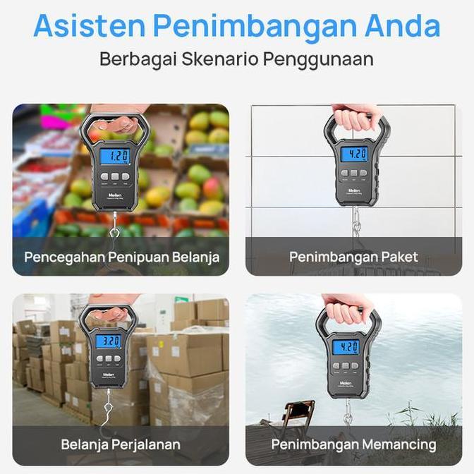 Foxc- Timbangan Gantung Digital Portable Scale Timbangan Ikan Laundry Ekspedisi Timbangan Gantung Di