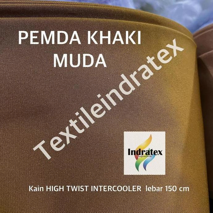 Kapanpun- ( Per 1 Meter ) Kain Twill High Twist Intercooler Polyester Lebar 150 Cm Bahan Baju Celana