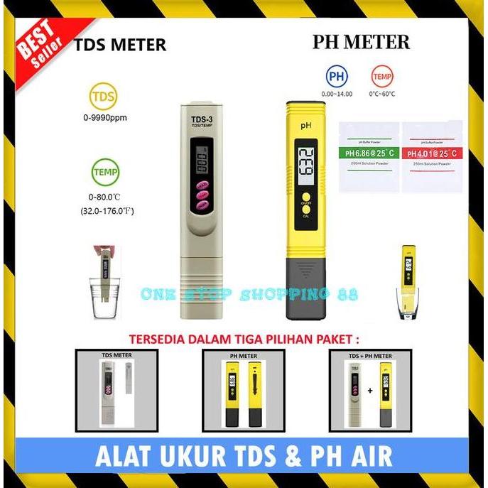 Foxc- Alat Ukur Pengukur Tds Ph Temperatur Meter Air Kolam Ikan Hydroponik