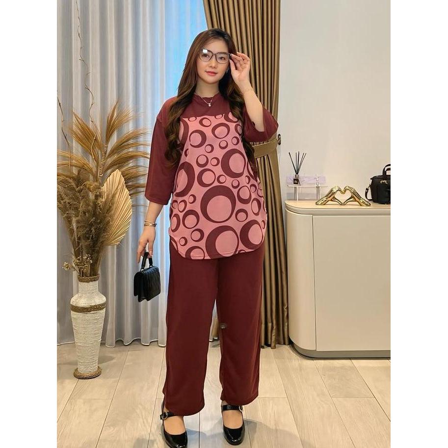 Wkwkwk- Setelan Wanita Ld120 Oneset Pakaian Wanita Fashion Muslim Sr5972