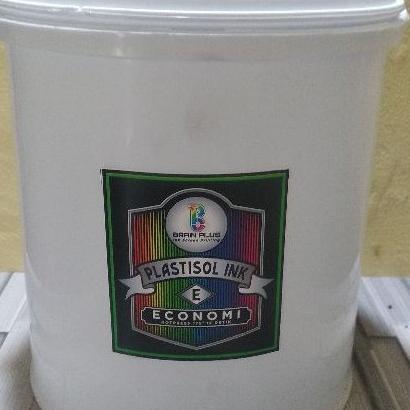 [RDY] Tinta Sablon PLASTISOL ECONOMY Brain Plus PUTIH 5kg