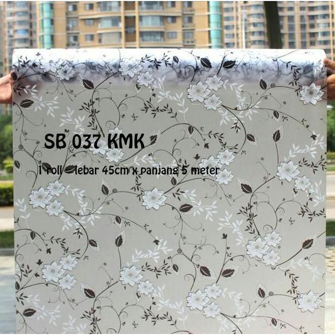Wfhgx- Sticker Kaca 5 Meter X 45Cm Sunblast Stiker Wall Setiker Sunblas Sanblast Sanblas Wallpaper P