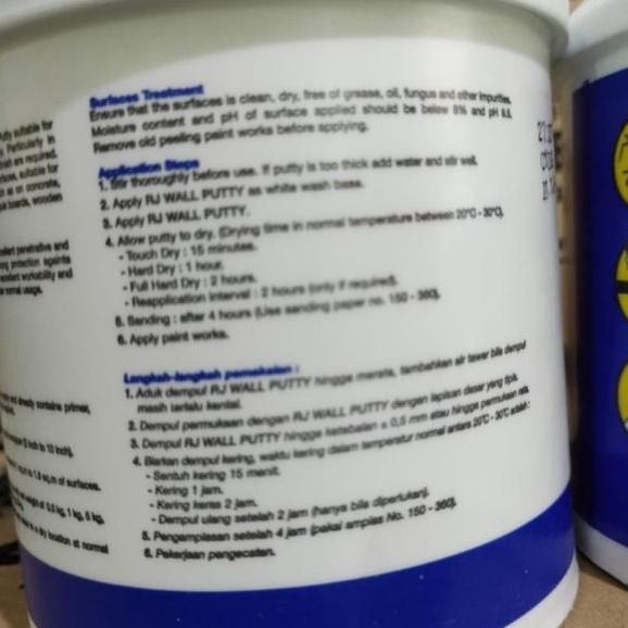 Wfhgx- Wall Putty Dempul Tembok Kayu Serbaguna Dempul Rj London (1Kg / 1 Kilo)